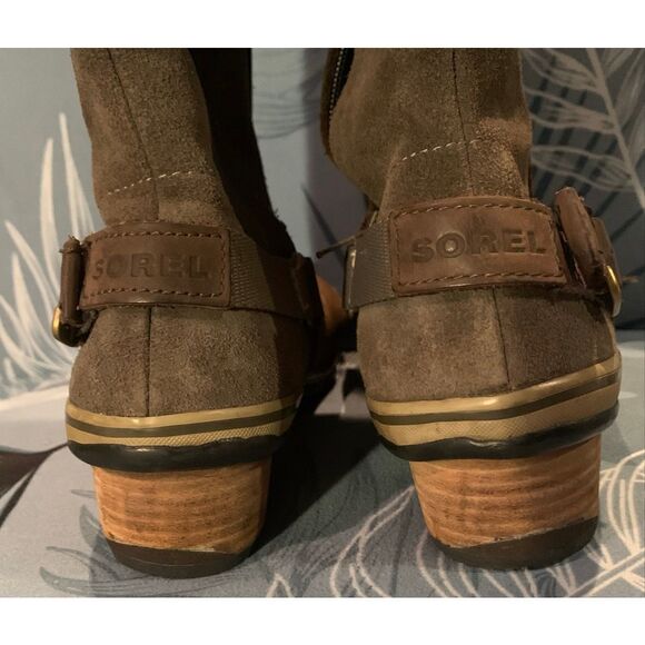 Sorel Slimboot Leather Suede Western Waterproof Tall Riding Boots sz 9.5 - Picture 8 of 11